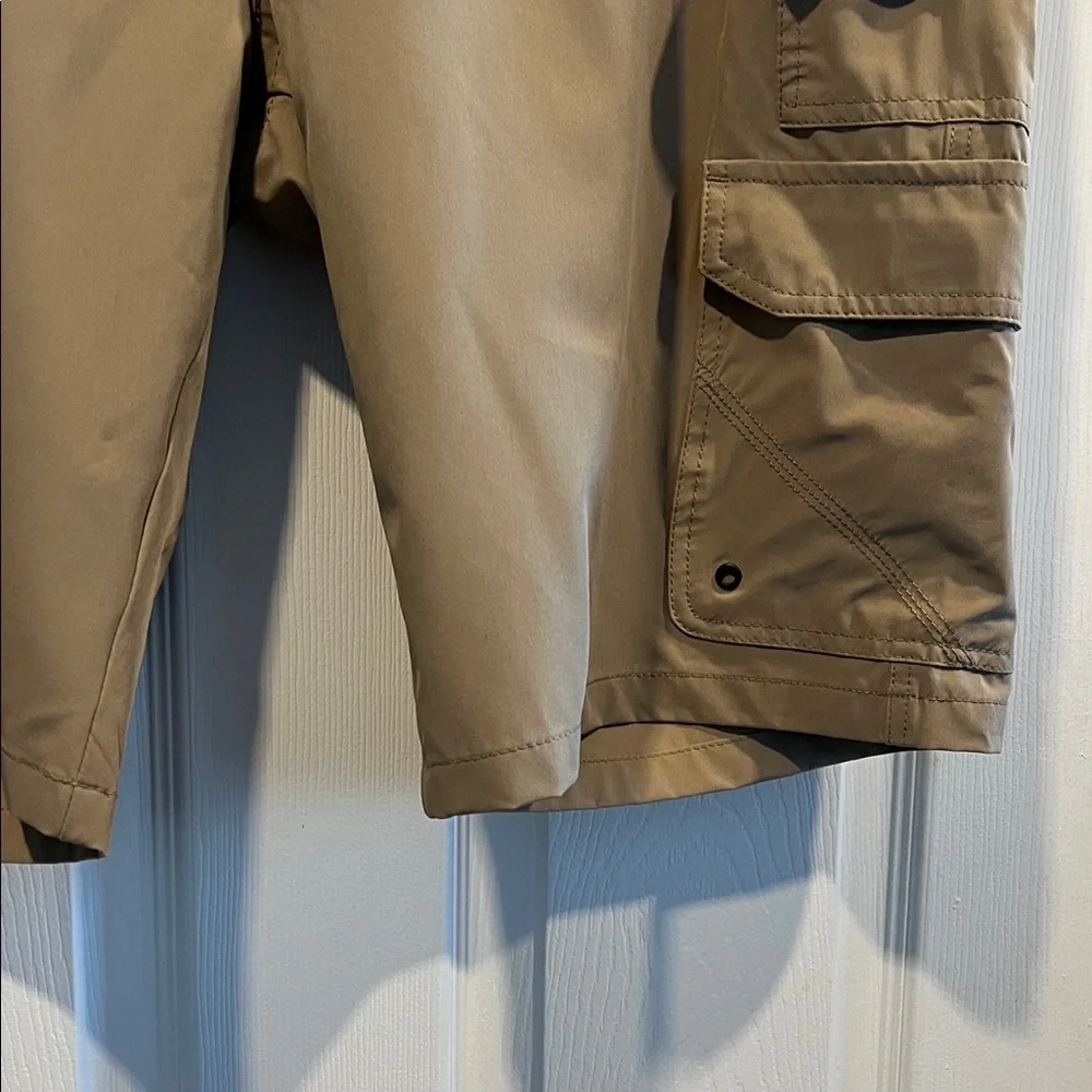 Iron Co Men's Khaki Stretch Cargo Outdoor Quick‎ Dry Shorts Size 38